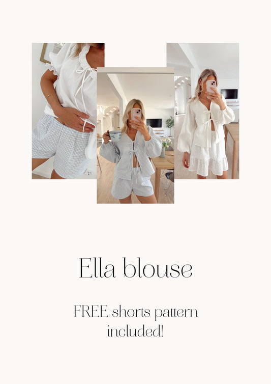 Ella blouse- digital sewing pattern (FREE pattern included)