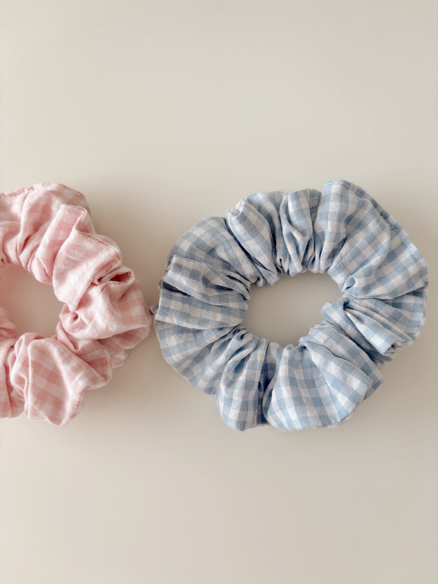 Scrunchie blue ginghamn