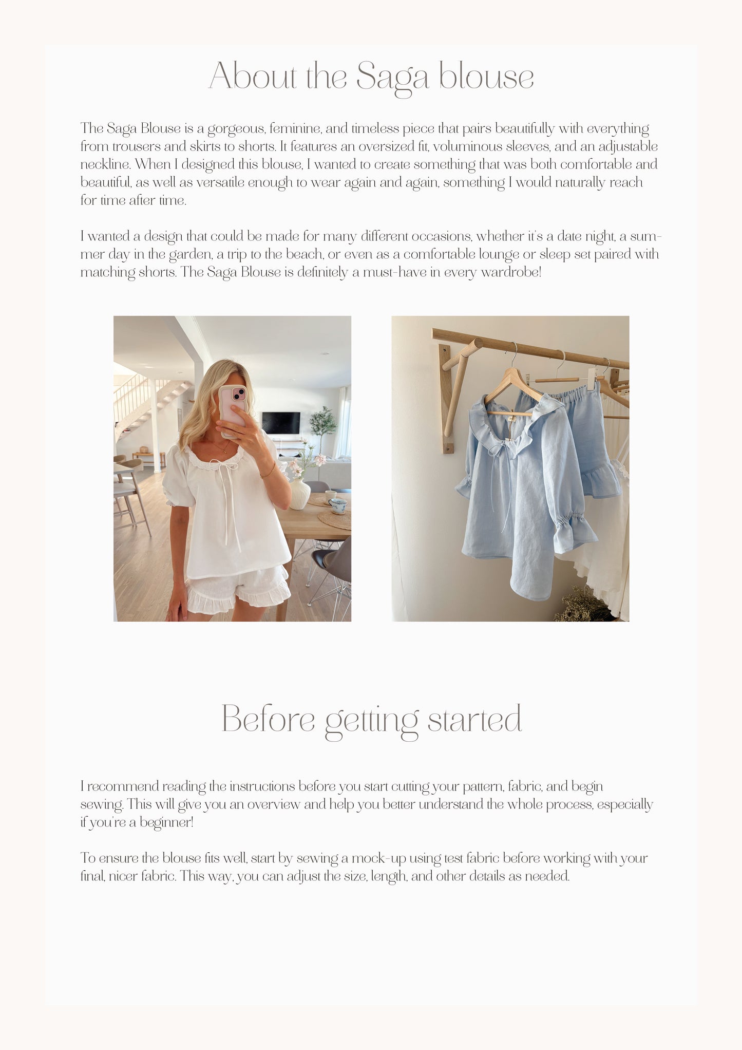 Saga blouse - digital sewing pattern