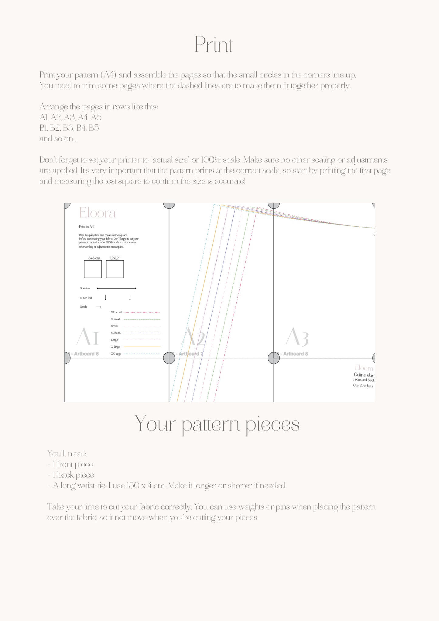 Celine skirt - digital sewing pattern