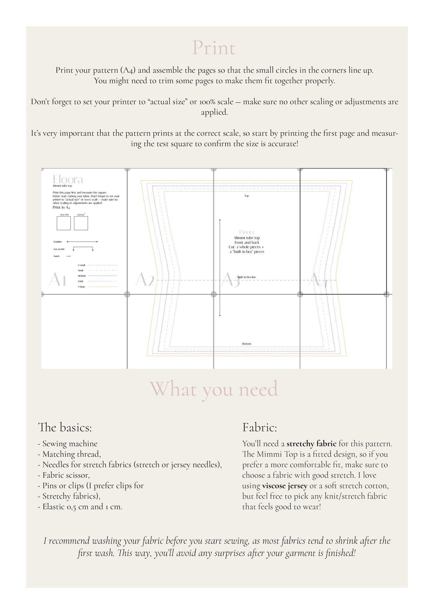 Mimmi top - digital sewing pattern
